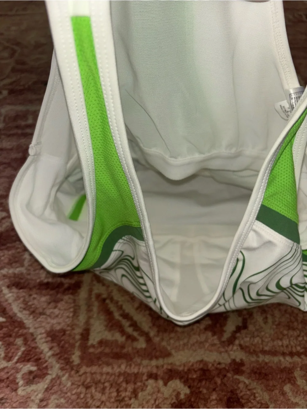 Nike White & Lime Green women’s Athletic Tank and Charcoal Gray Shorts Set, NWT! - Picture 9 of 10